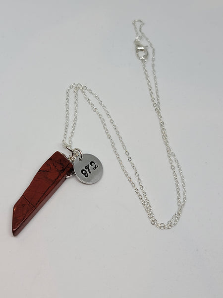Red Jasper pendant with Angel number 972